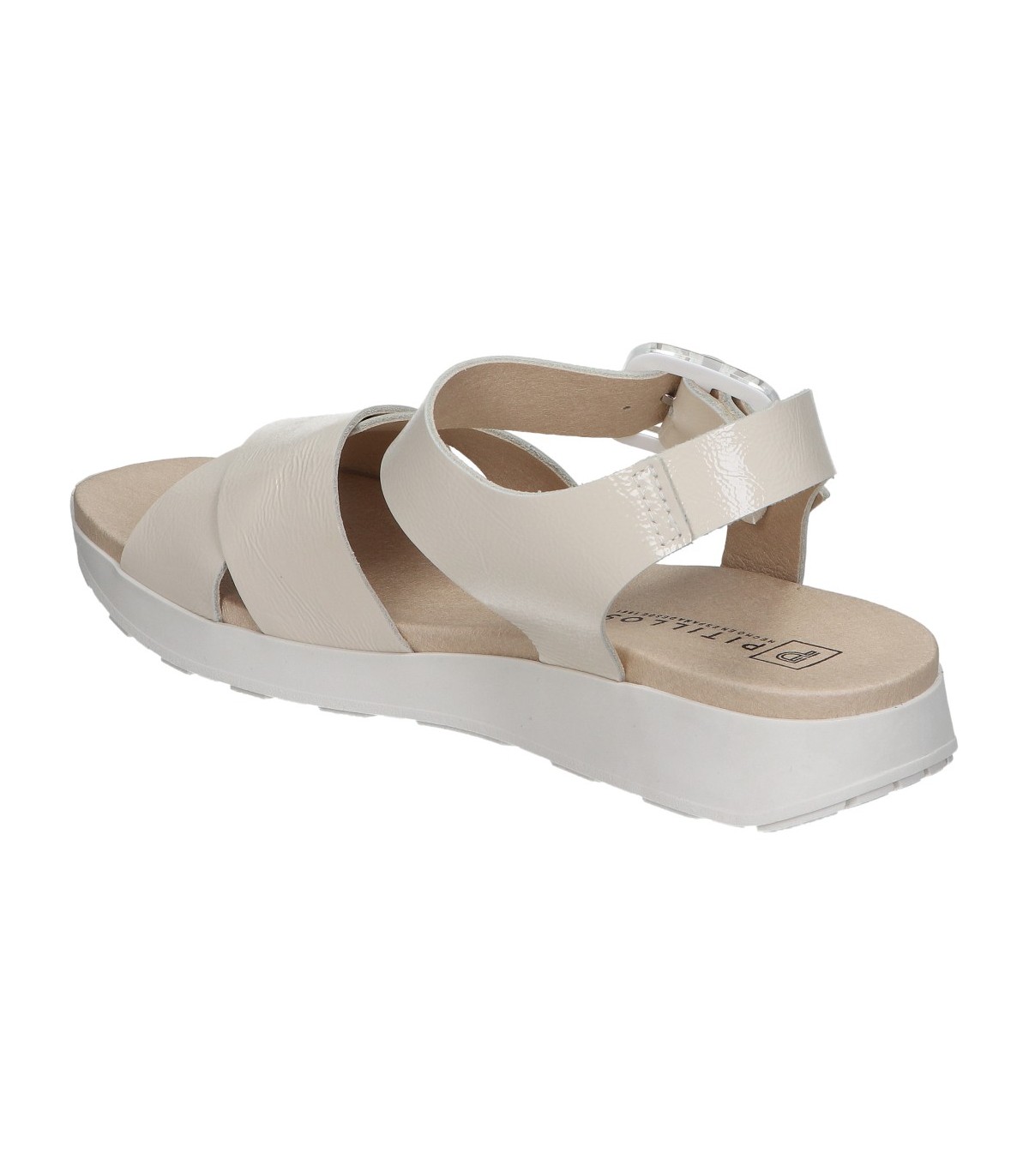 Sandalias PITILLOS 10551 de Piel con Cuña Crema Ultraligeras - Imagen 2